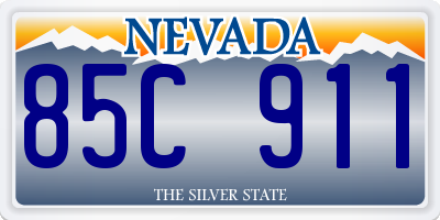 NV license plate 85C911