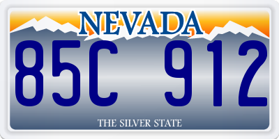 NV license plate 85C912