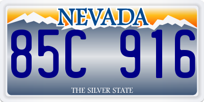 NV license plate 85C916