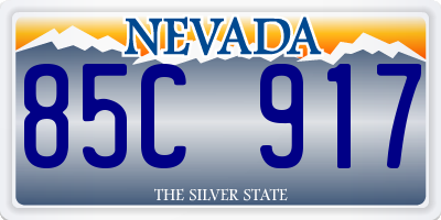 NV license plate 85C917