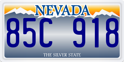 NV license plate 85C918