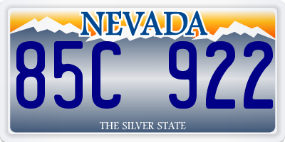 NV license plate 85C922