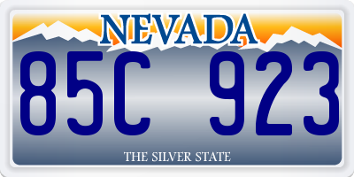 NV license plate 85C923