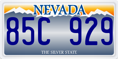 NV license plate 85C929