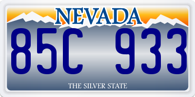 NV license plate 85C933