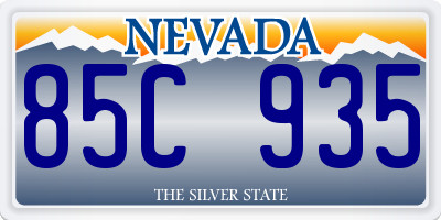 NV license plate 85C935