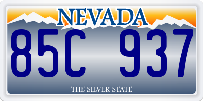 NV license plate 85C937