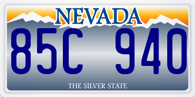NV license plate 85C940
