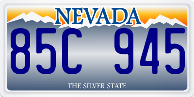 NV license plate 85C945