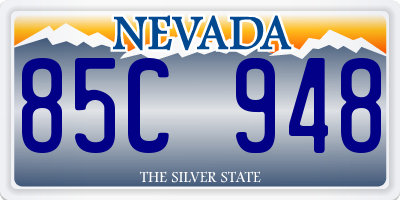 NV license plate 85C948
