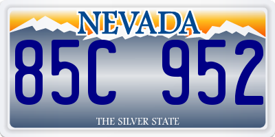 NV license plate 85C952