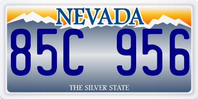 NV license plate 85C956