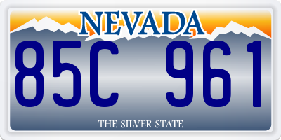 NV license plate 85C961