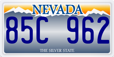 NV license plate 85C962