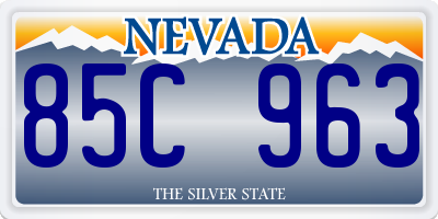 NV license plate 85C963