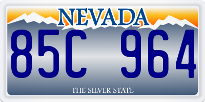 NV license plate 85C964