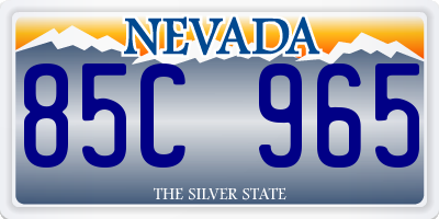 NV license plate 85C965