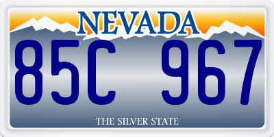 NV license plate 85C967