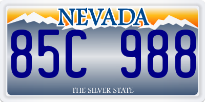 NV license plate 85C988