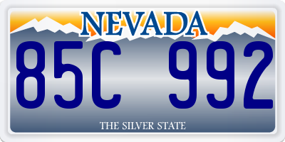 NV license plate 85C992