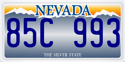 NV license plate 85C993