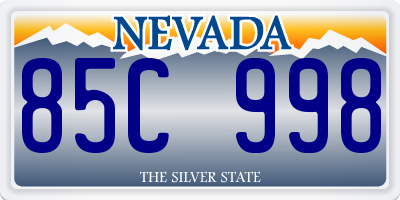 NV license plate 85C998