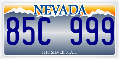 NV license plate 85C999