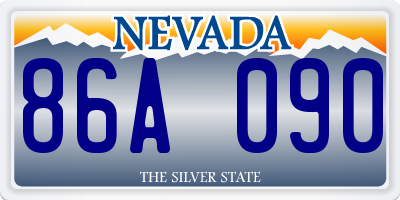 NV license plate 86A090