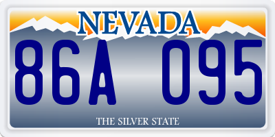 NV license plate 86A095