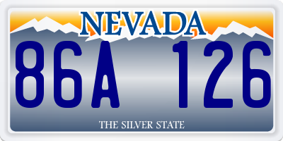 NV license plate 86A126