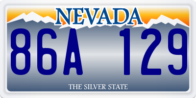 NV license plate 86A129