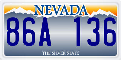 NV license plate 86A136