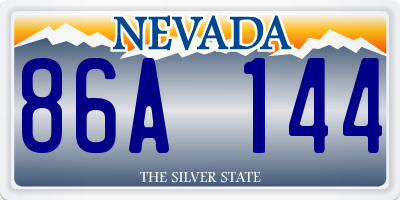 NV license plate 86A144