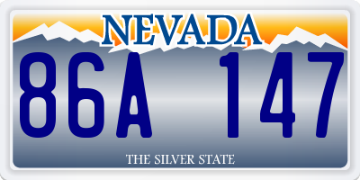 NV license plate 86A147