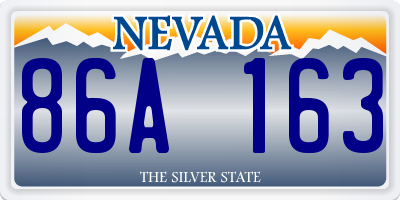NV license plate 86A163