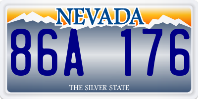 NV license plate 86A176