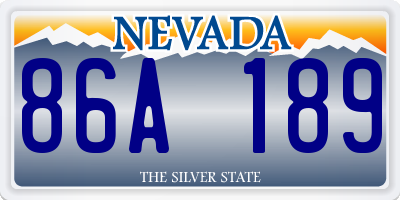 NV license plate 86A189