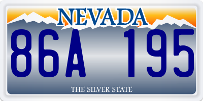 NV license plate 86A195