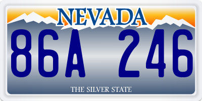 NV license plate 86A246