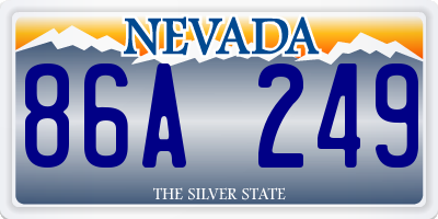 NV license plate 86A249