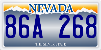 NV license plate 86A268