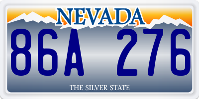 NV license plate 86A276