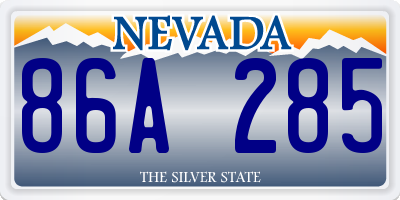 NV license plate 86A285