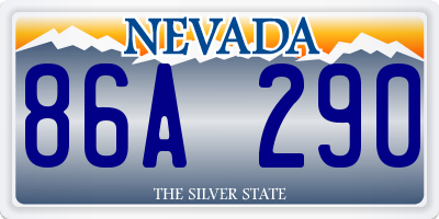 NV license plate 86A290