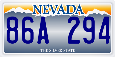 NV license plate 86A294