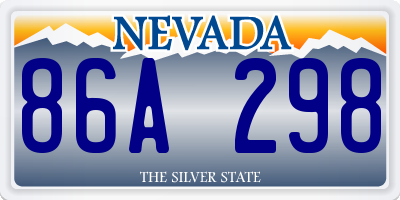 NV license plate 86A298