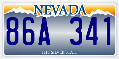 NV license plate 86A341