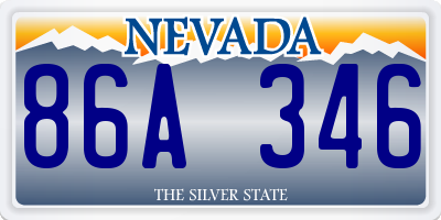 NV license plate 86A346