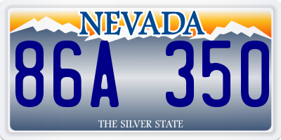 NV license plate 86A350