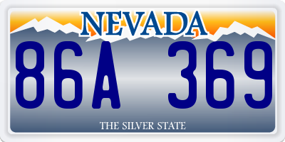 NV license plate 86A369